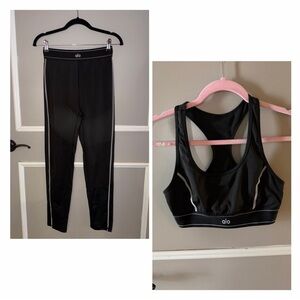 Alo Sports Bra and Legging Set, Size Medium